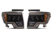 Cargar imagen en el visor de la galería, Raxiom 09-14 Ford F-150 CXR Series LED Projector Headlights- Black Housing- Clear Lens