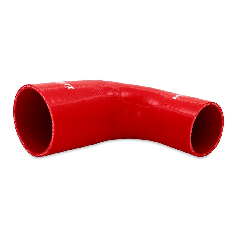 Mishimoto Silicone Reducer Coupler 90 Degree 2.5in to 3.25in - Red