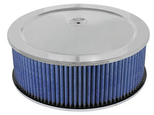 Cargar imagen en el visor de la galería, aFe MagnumFLOW Air Filters Round Racing P5R A/F Chrome Assy 14x5: Blk/Blue E/M