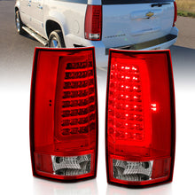 Load image into Gallery viewer, ANZO 2007-2014 Chevy Tahoe LED Taillight Plank Style Chrome With Red/Clear Lens