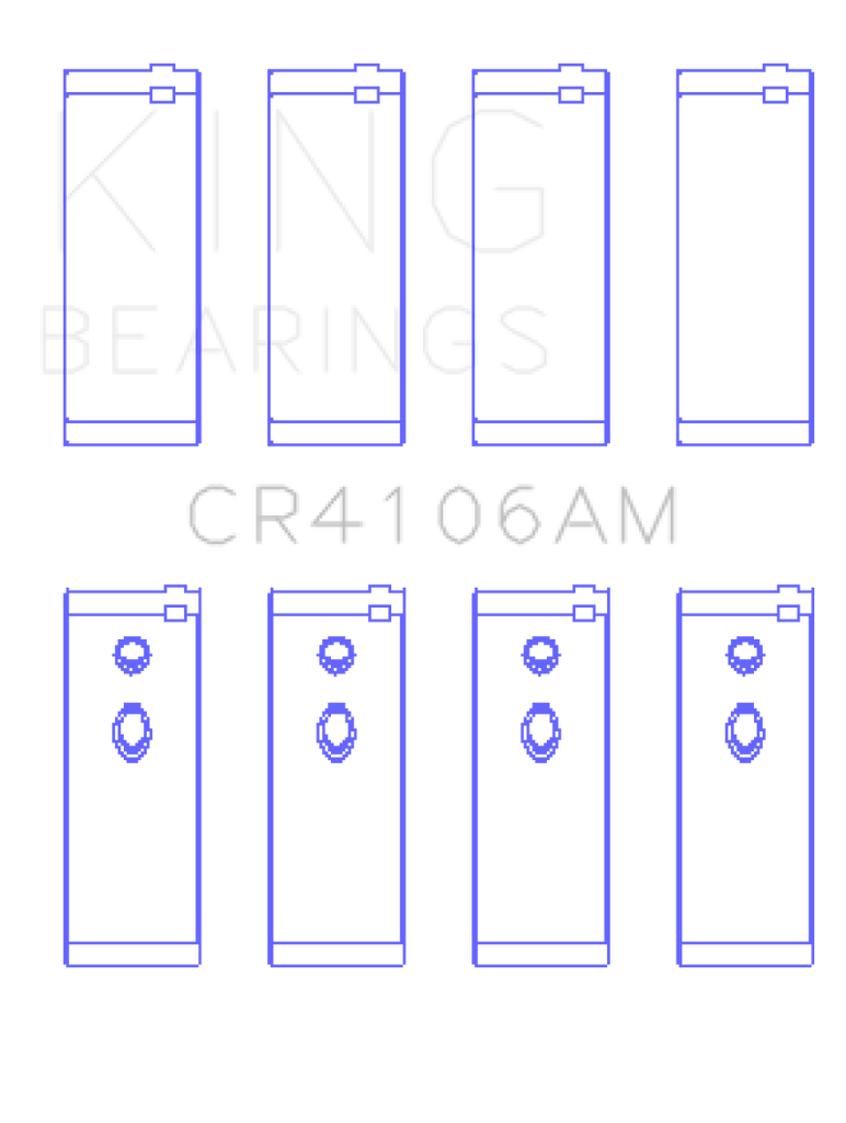 King Engine Bearings Daewoo/GM/Isuzu/Opel/Vauxhall (Size 0.25) Rod Bearing Set