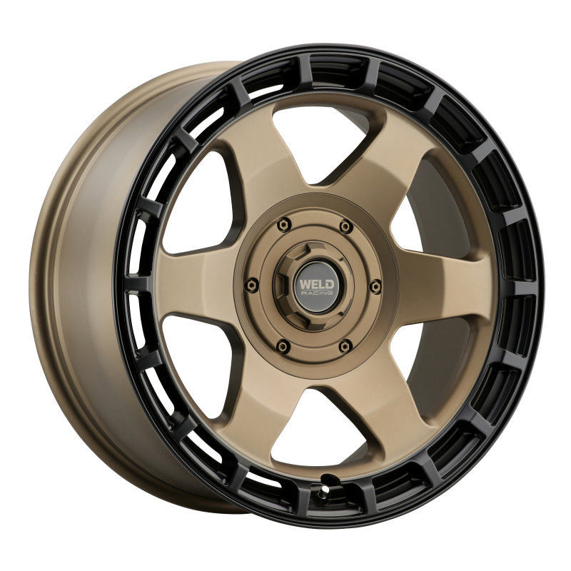 Weld Off-Road Ridge 20x9 - 5x127 / 5x139.7 BP - ET0 - 87.1mm CB - Satin Bronze Wheel (Black Ring)