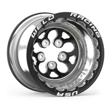 Cargar imagen en el visor de la galería, Weld Alpha-1 15x14 / 5x5 BP / 2in. BS Black Wheel - Black Double Beadlock MT