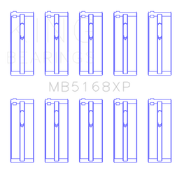King Engine Bearings Honda H22 50mm Journal Crankshaft Main Bearing Set (Size .25)