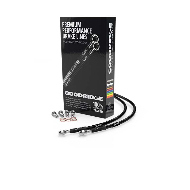 Goodridge 14-22 Harley-Davidson XL1200X Forty-Eight (w/ABS) Clear Front Brake Line w/Black Fitting