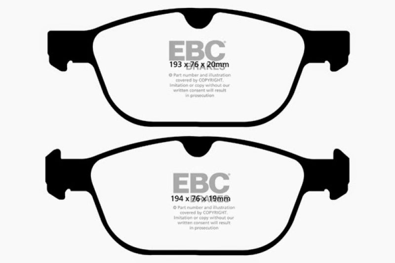 EBC 08+ Volvo XC60 3.0 Turbo Ultimax2 Front Brake Pads