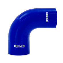 Load image into Gallery viewer, Mishimoto Silicone Reducer Coupler 90 Degree 3.5in to 4in - Blue