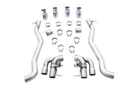 AWE Tuning 18-19 BMW M5 (F90) 4.4T AWD SwitchPath Axle-Back Exhaust - Chrome Silver Tips