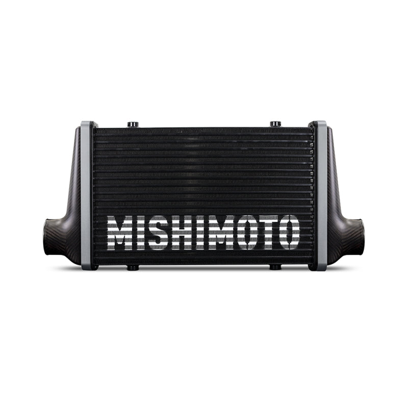 Mishimoto Universal Carbon Fiber Intercooler - Matte Tanks - 600mm Black Core - S-Flow - BL V-Band