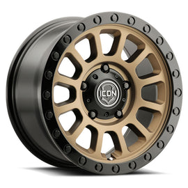 ICON Hulse 17x8.5 / 5x150 / 25mm / 5.75in BS Satin Bronze w/ Gloss Black Lip