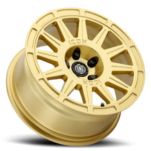 Cargar imagen en el visor de la galería, ICON Ricochet 17x8 5x4.5 38mm Offset 6in BS - Gloss Gold Wheel