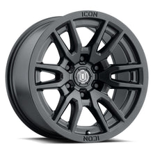 Cargar imagen en el visor de la galería, ICON Vector 6 17x8.5 6x5.5 25mm Offset 5.75in BS 95.1mm Bore Satin Black Wheel