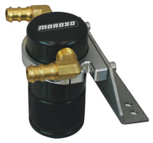 Cargar imagen en el visor de la galería, Moroso 11-14 Ford F-150 EcoBoost/5.0L Air/Oil Separator Catch Can - Small Body - Billet Alum - Black