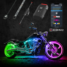 Cargar imagen en el visor de la galería, XK Glow Addressable LED Motorcycle Accent Light Kits Standard XKalpha App Controlled