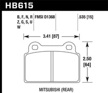 Cargar imagen en el visor de la galería, Hawk 08-10 Mitsubishi Lancer Evolution Race Rear Brake Pads