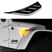 Cargar imagen en el visor de la galería, XK Glow Amber Jeep Air Vent Light w/ Turn Signal &amp; Running Light