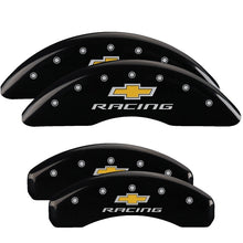 Cargar imagen en el visor de la galería, MGP 4 Caliper Covers Engraved Front &amp; Rear MGP Black finish silver ch