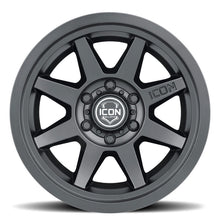 Cargar imagen en el visor de la galería, ICON Rebound 17x8.5 5x5 -6mm Offset 4.5in BS 71.5mm Bore Satin Black Wheel