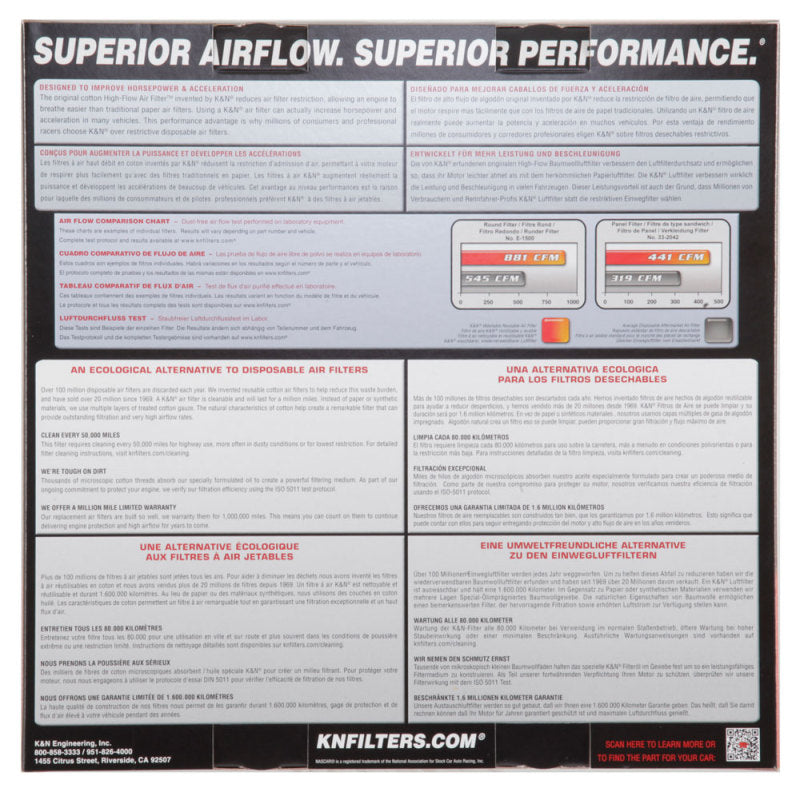 K&N Custom Air Filter 14in OD / 12in ID / 2.813in Height Round Filter