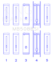Load image into Gallery viewer, King Engine Bearings Chevrolet/Isuzu Ohv Ln2 (Size +0.25mm) Main Bearing Set