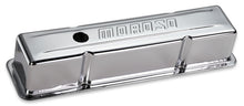 Cargar imagen en el visor de la galería, Moroso Chevrolet Small Block Valve Cover - w/Baffle - Stamped Steel Chrome Plated - Pair
