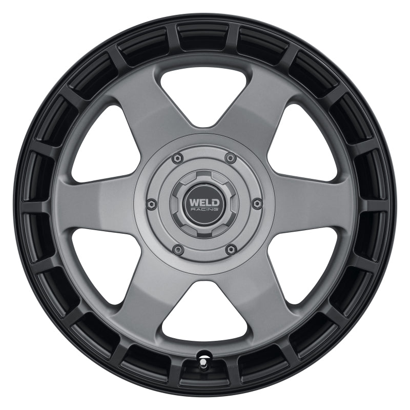 Weld Off-Road Ridge 20x9 - 8x165.1 BP - ET0 - 125.1mm CB - Satin Gunmetal Wheel (Black Ring)