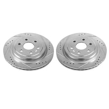 Cargar imagen en el visor de la galería, Power Stop 10-16 Cadillac SRX Rear Evolution Drilled &amp; Slotted Rotors - Pair