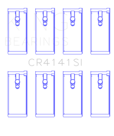 King Engine Bearings Isuzu 4Zb1/4Zd1/G130/G161/G201 (Size +0.25mm) Connecting Rod Bearing Set