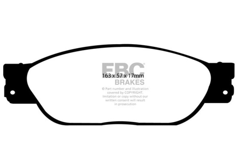 EBC 01-05 Ford Thunderbird 3.9 Yellowstuff Front Brake Pads