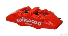 Cargar imagen en el visor de la galería, Wilwood Caliper-Forged Dynapro 6 5.25in Mount-Red-L/H 1.62/1.38in/1.38in Pistons .38in Disc