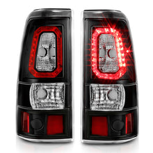 Cargar imagen en el visor de la galería, ANZO 2003-2006 Chevy Silverado 1500 LED Taillights Plank Style Black w/Clear Lens