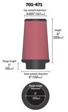 Load image into Gallery viewer, Airaid Universal Air Filter - Cone 4 x 6 x 4 5/8 x 9 w/ Short Flange