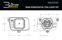 Cargar imagen en el visor de la galería, Diode Dynamics SS3 Pro Type Ram Horiz Kit ABL - Yellow SAE Fog