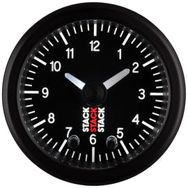 Autometer Stack Analog Clock Gauge - Black