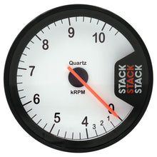 Cargar imagen en el visor de la galería, Autometer Stack Clubman Tachometer 80mm 0-10K RPM - White