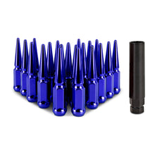 Cargar imagen en el visor de la galería, Mishimoto Steel Spiked Lug Nuts M12x1.5 20pc Set - Blue