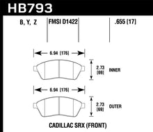 Cargar imagen en el visor de la galería, Hawk 10-16 Cadillac SRX LTS Street Front Brake Pads
