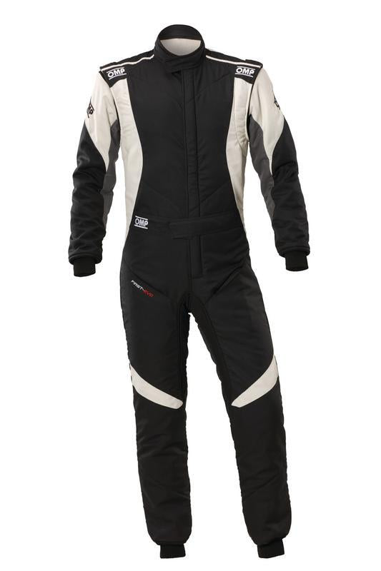 OMP FIRST EVO OVERALL my2025 FIA 8856-2018/SFI ANTHRACITE / FLUO YELLOW SZ 58