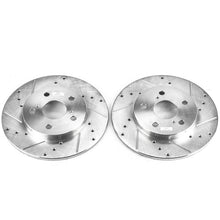 Cargar imagen en el visor de la galería, Power Stop 09-10 Pontiac Vibe Rear Evolution Drilled &amp; Slotted Rotors - Pair
