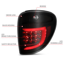 Cargar imagen en el visor de la galería, ANZO 2004-2007 Dodge Grand Caravan LED Tail Lights w/ Light Bar Black Housing Smoke Lens