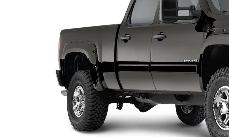 Bushwacker 17-18 Chevy Silverado 1500 Fleetside Pocket Style Flares 4pc 78.8/97.8in Bed - Graphite