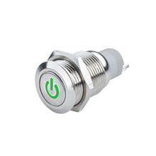 Cargar imagen en el visor de la galería, Oracle Pre-Wired Power Symbol On/Off Flush Mount LED Switch - Green