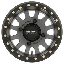 Cargar imagen en el visor de la galería, Method MR401 UTV Beadlock 14x7 / 4+3/13mm Offset / 4x156 / 132mm CB Titanium Wheel- Matte Black Ring