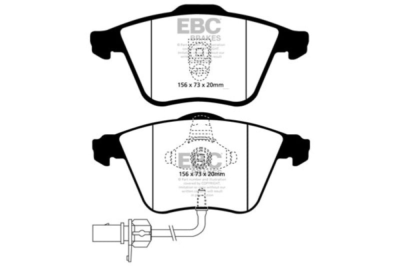 EBC 02-04 Audi A6 Quattro 2.7 Twin Turbo Sedan (4 Pad Set) Ultimax2 Front Brake Pads