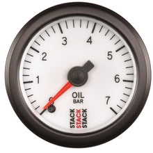 Cargar imagen en el visor de la galería, Autometer Stack 52mm 0-7 Bar M10 Male Pro Stepper Motor Oil Pressure Gauge - White