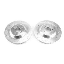 Cargar imagen en el visor de la galería, Power Stop 15-18 Mercedes-Benz C300 Rear Evolution Drilled &amp; Slotted Rotors - Pair