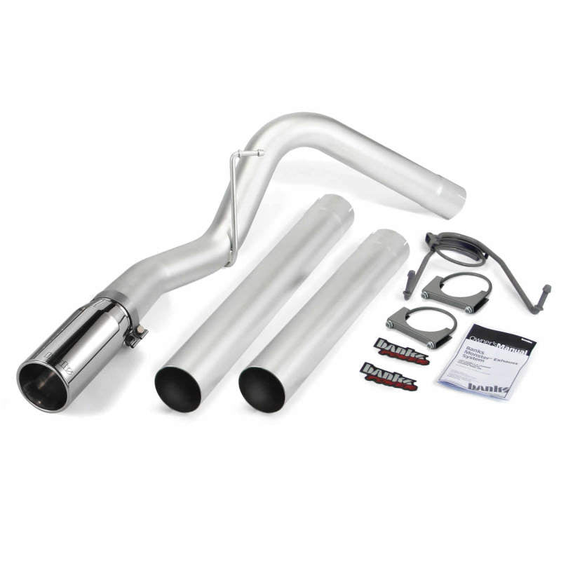 Banks Power 14-17 Ram 6.7L CCLB MCSB Monster Exhaust System - SS Single Exhaust w/ Chrome Tip