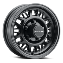 Load image into Gallery viewer, Raceline 451B Ryno TR Trailer 14x6in / 5X4.5 BP / 0mm Offset / 3.19mm Bore - Satin Black