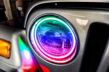 Cargar imagen en el visor de la galería, Oracle Jeep Wrangler TJ 97-06 LED Waterproof Halo Kit - ColorSHIFT w/ 2.0 Controller