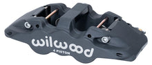 Cargar imagen en el visor de la galería, Wilwood Caliper-Aero4-R/H - Black Anodize 1.88/1.62in Pistons 1.25in Disc